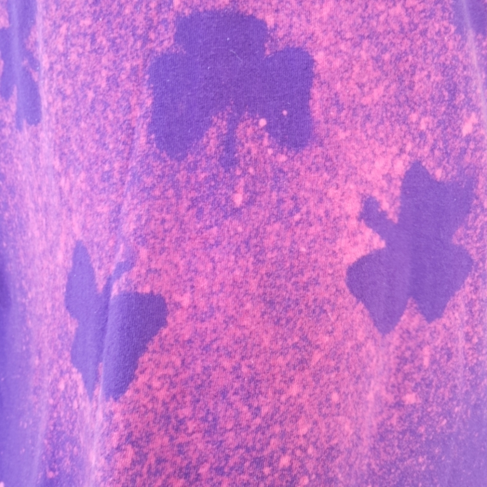 Shamrock Tie Dye T-shirt Purple / Pink Tee (XL) - Picture 3 of 10